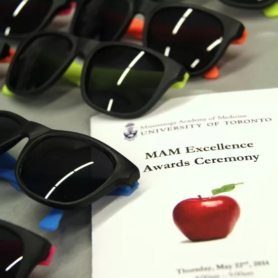 Sunglasses and the paper program for the MAM awards