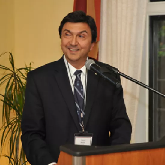 David Naylor speaks at farewell reception