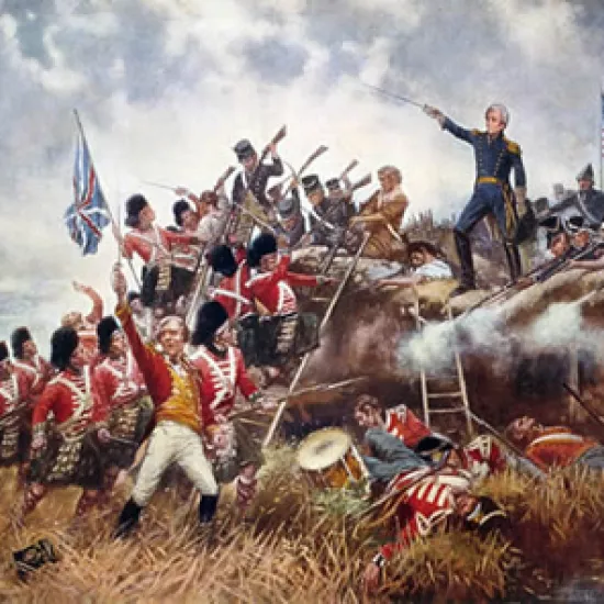 Painting of one of the battles during the War of 1812