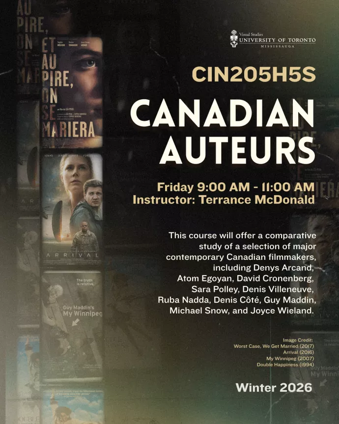 Image with several film posters on the left side