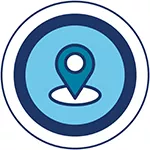 Icon depicting a GPS symbol