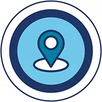Icon depicting a GPS symbol