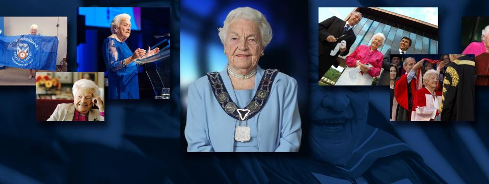 Various images of Hazel McCallion over the years