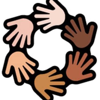 Graphic depiction of hands joined in a circle formation