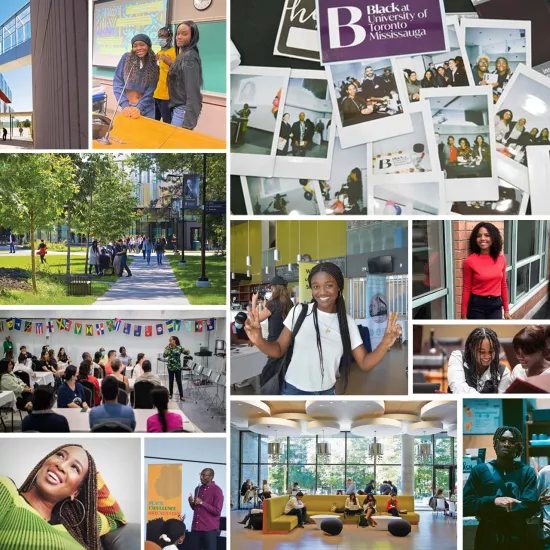 collage of black students at UTM