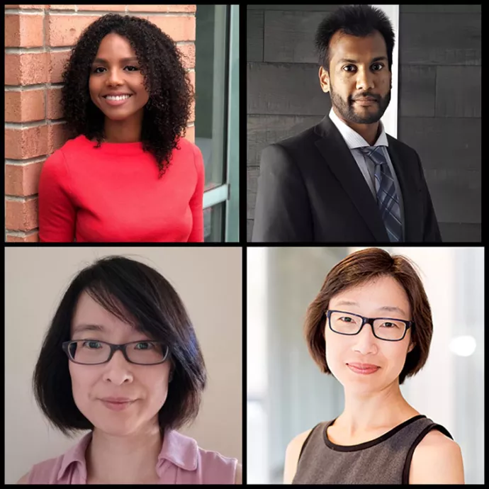 Professors Nicole Charles, Andrew Beharry, Mary Cheng and Hai-Ling Cheng