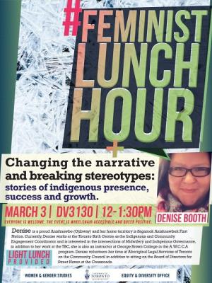 Poster of Feminist Lunch Hour with Denise Booth
